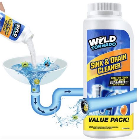 Wild Tornado Powerful Sink & Drain Cleaner High Efficiency - Clog ...