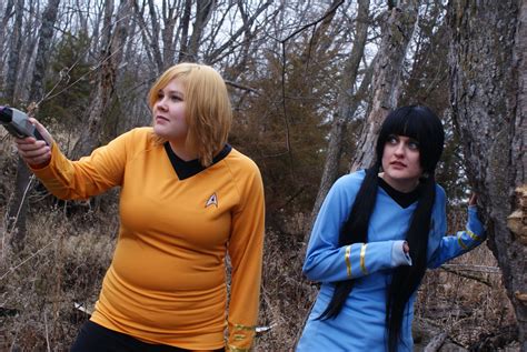 Female Kirk and Female Spock 2 by UchuujinHostClub on DeviantArt