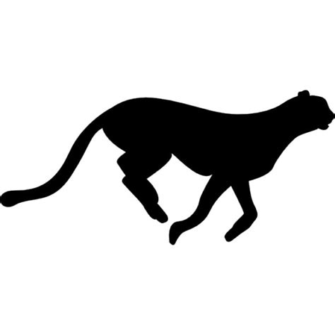 Cheetah feline silhouette Icons | Free Download