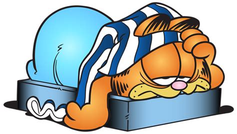 Sleeping Garfield Cartoon Transparent PNG Clip Art Image | Cartoon clip ...