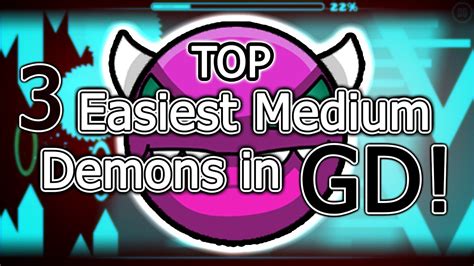 Top 3 Easiest Medium Demons in Geometry Dash! (GD 2021) - YouTube