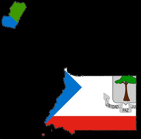 Equatorial Guinea Flag Map • Mapsof.net