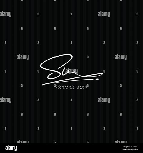 Initial Letter SU Logo - Handwritten Signature Style Logo - Signature Monogram Logo Stock Vector ...