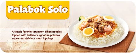 Jollibee Palabok Solo - rice noodles topped with Jollibee's signature ...