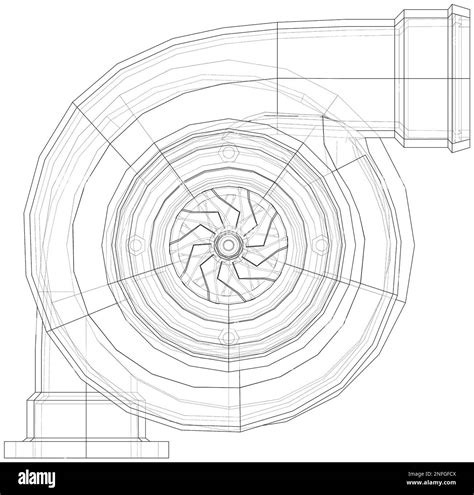 Automobile turbocharger concept outline Stock Photo - Alamy