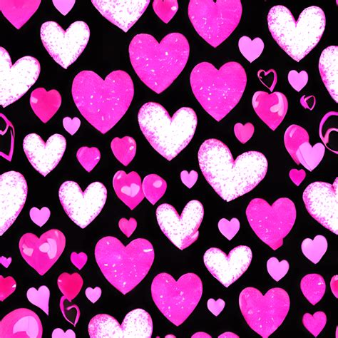 Pink Glitter Hearts Background · Creative Fabrica