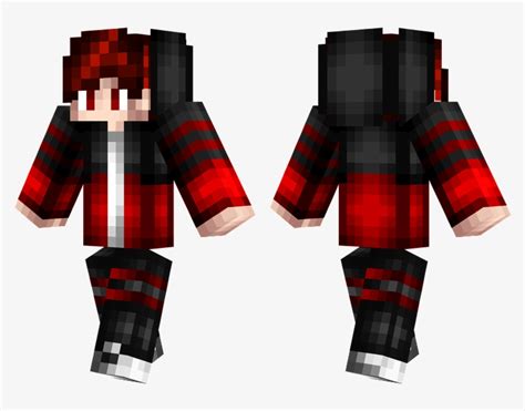 Download Red Hair - Green And Black Minecraft Skins | Transparent PNG ...