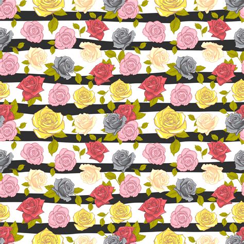 flower rose seamless pattern, vector floral rose seamless pattern, flower background 506201 ...