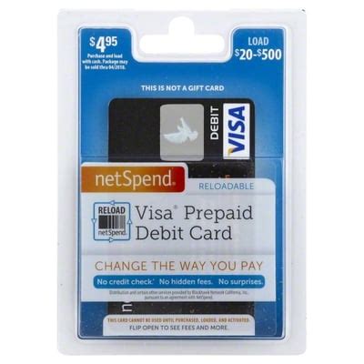 NetSpend - NetSpend Visa Prepaid Debit Card, Reloadable, $20-$500 ...