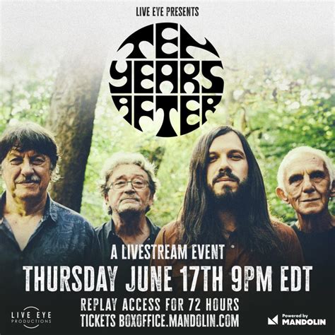 Ten Years After Plans Concert Livestream | Best Classic Bands