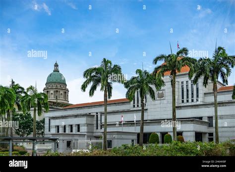 Parliament House of Singapore at Parliament Place, Singapore. With Old Parliament House in the ...