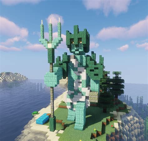 Detail Minecraft Trident Statue Koleksi Nomer 9