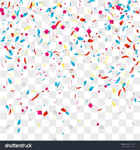 Confetti Vector Background Over Transparent Grid Stock Vector (Royalty ...