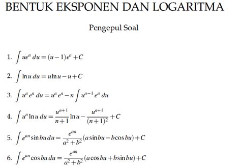 Integral Eksponensial – Sinau