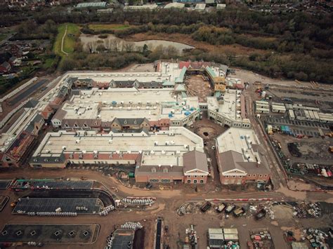 New drone shots show Cannock outlet village taking shape | Express & Star