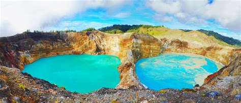 Travel Trip Journey : Kelimutu Tri Colored Lakes Flores Island Indonesia