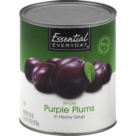 Essential Everyday Purple Plums, Whole, with Sugar | Canned & Packaged ...