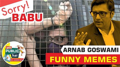 # Arnab Goswami (funny memes ) arrested in mumbai - YouTube