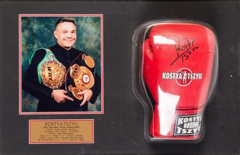 Kostya Tszyu Signed Boxing Glove Display - Sporting - Boxing - Memorabilia