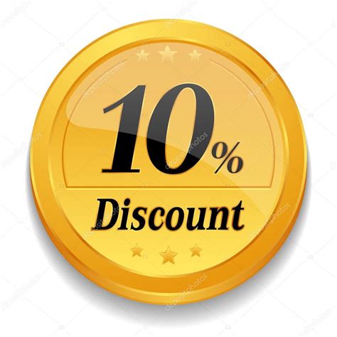 10 percent discount web button — Stock Vector © newartgraphics #25828201