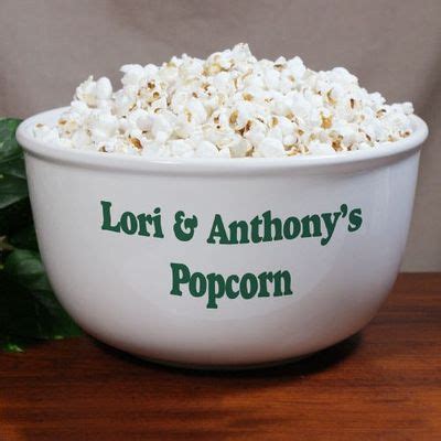 Personalized Ceramic Popcorn Bowl