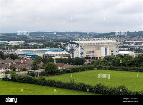 General view outside Elland Road Stadium before kick off Stock Photo ...