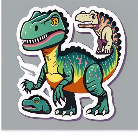 Premium AI Image | dinosaur stickers