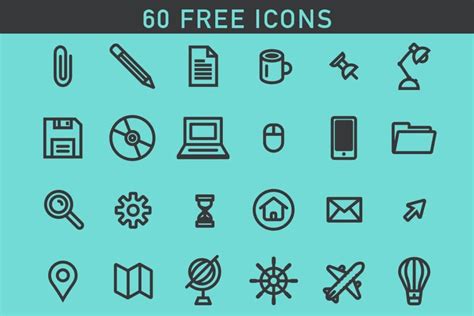 60 Free Vector Icons Pack Free Download - Creativetacos