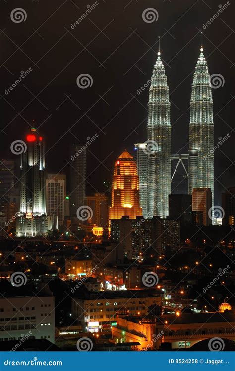 Kuala Lumpur Night View stock photo. Image of office, building - 8524258