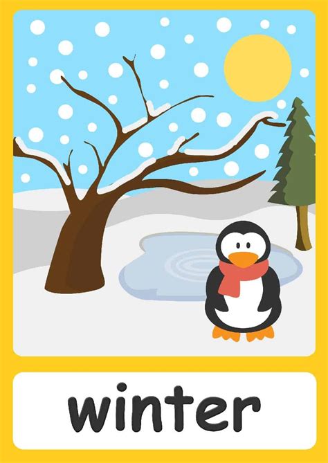 Seasons flashcards - Teach seasons - FREE Flashcards & Posters! | Seasons preschool, Weather ...