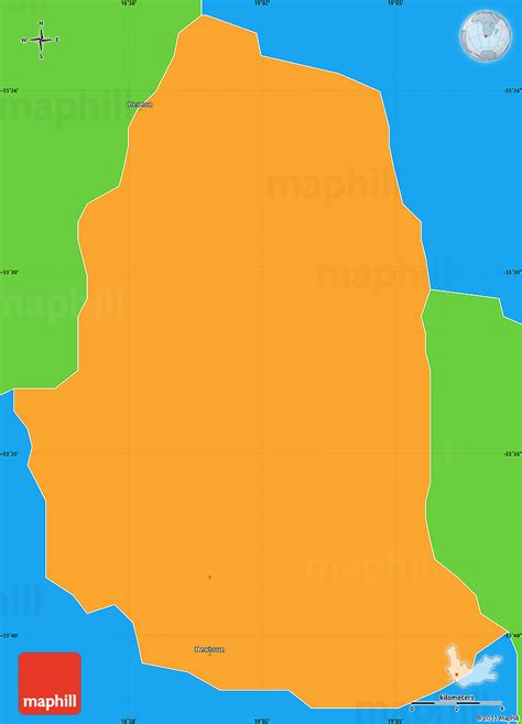 Political Simple Map of WELLINGTON