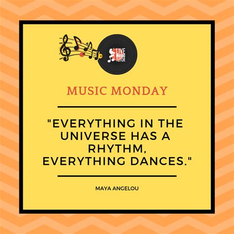 Good morning! Here's our #MusicMonday quote from renowned writer Maya ...