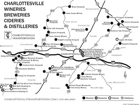 Wine & Brewery Destinations Charlottesville Transportation