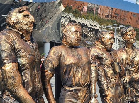 Statue of 'Four Lads In Jeans' meme unveiled in Birmingham where famous photo was taken ...