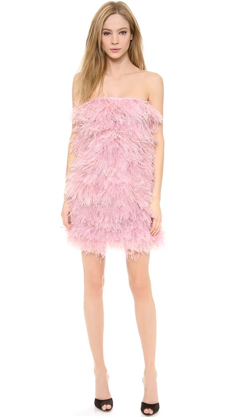 N°21 Feather Dress Pink in Pink | Lyst