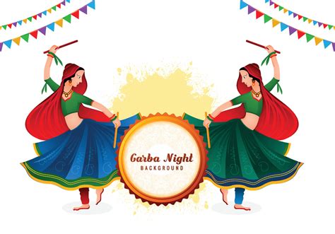 Indian womens playing garba in dandiya night navratri dussehra festival of celebration ...