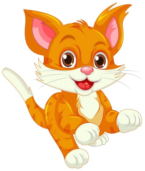 Free Vector | Orange cat cartoon character