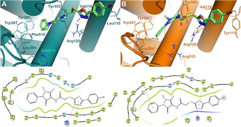 (A) Proposed binding interactions 4c into COX-1 enzyme (PDB ID 6Y3C).... | Download Scientific ...