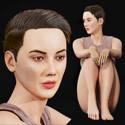 Ashlee Meditation Woman Pose Character - Maxve: Your 3D Model Destination
