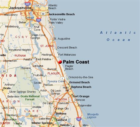 Palm Coast Florida Beach Map