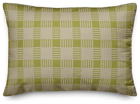 Green Plaid Throw Pillow - Contemporary - Decorative Pillows - by Designs Direct | Plaid throw ...