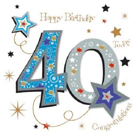 Happy 40th Birthday Greeting Card By Talking Pictures | Cards | 40th birthday cards, Happy 40th ...