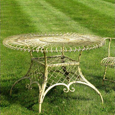 Astoria Grand Genola Large Round Iron Dining Table | Metal side table ...