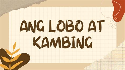 Ang Lobo at ang Kambing - Aralin Philippines