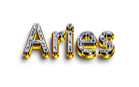 Aries png image, Word Aries png, Aries gold diamond text png, Word art ...