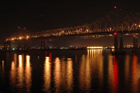 New Orleans Bridge at night Vacation Deals, Vacation Spots, Travel ...