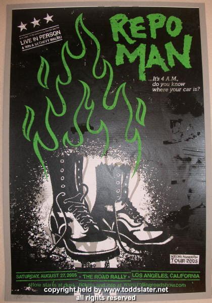 2005 "Repo Man" - Silkscreen Movie Poster by Todd Slater | JoJo's Posters