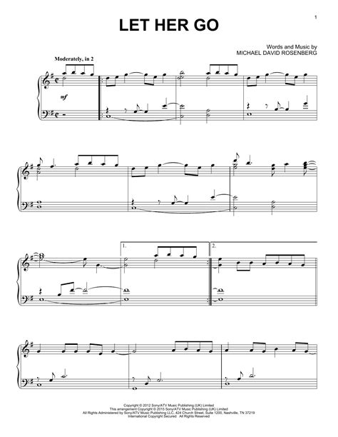 Passenger - Let Her Go sheet music