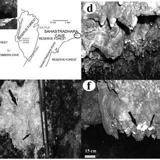 a – b. Field details of study area, Sahastradhara caves, Dehradun ...