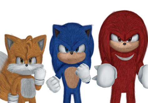 Sonic, Tails y Knuckles Movie (Semi-Realista) | Sonic the Hedgehog ...